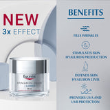 كريم النهار Eucerin Hyaluron-Filler 3x Effect المضاد للتجاعيد مع عامل حماية من الشمس SPF 15 للبشرة الجافة 50 مل