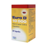 Euro D 10000 IU Capsules 30's Euro D