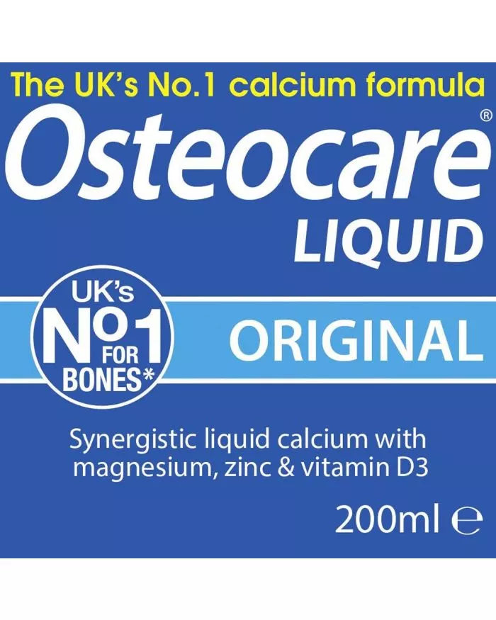 Vitabiotics Osteocare Original Liquid Calcium Supplement, Orange Flavoured, For Strong Bones 200ml