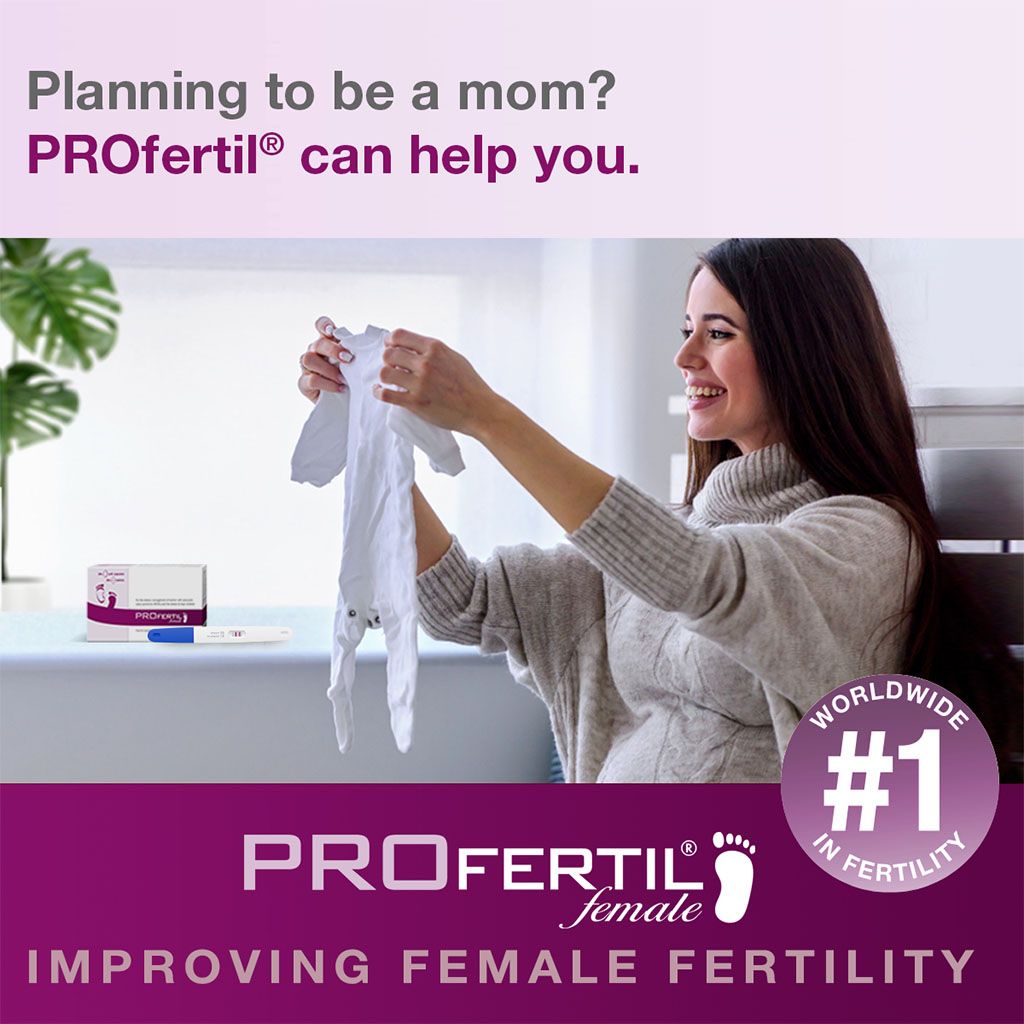 PROfertil® Female مع حمض الفوليك وأوميجا 3، حبوب دعم الخصوبة للنساء 10%