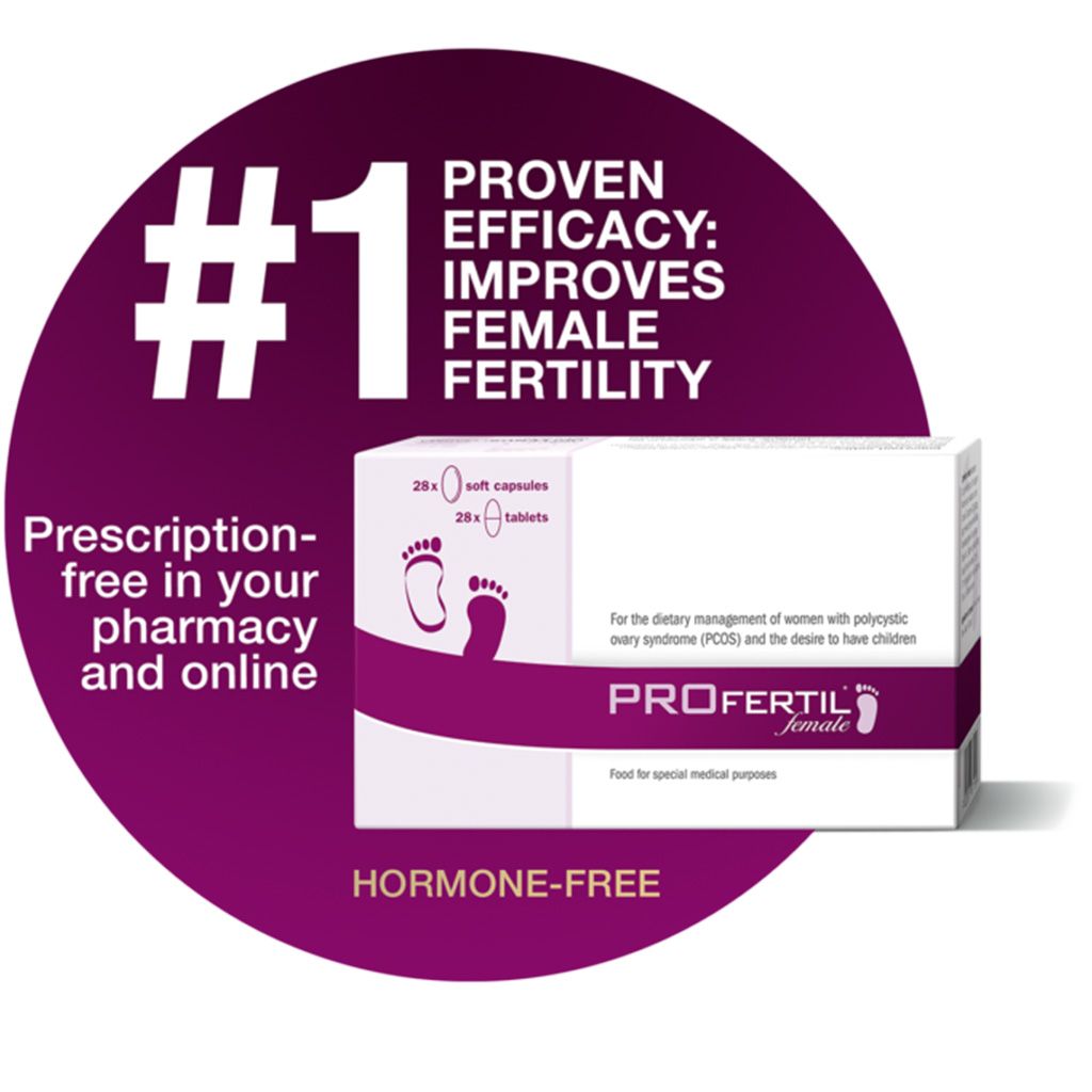 PROfertil® Female مع حمض الفوليك وأوميجا 3، حبوب دعم الخصوبة للنساء