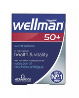 Vitabiotics Wellman 50+ Tablet With Advanced Micronutrients For Men's Health & Vitality, Pack of 30's