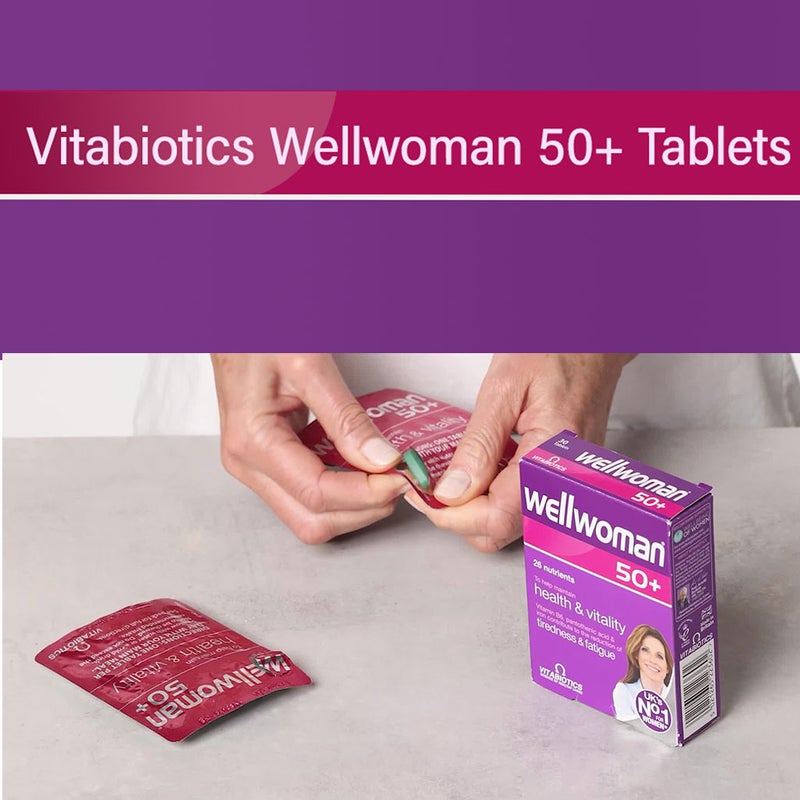 Vitabiotics Wellwoman 50+ Tablet For Women's Health & Vitality Support, Pack of 30's