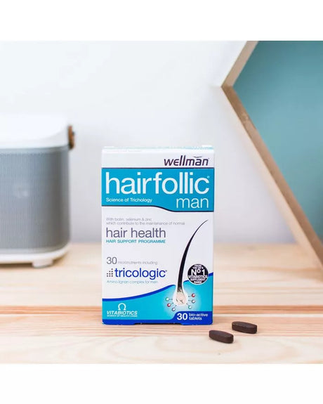 Vitabiotics Wellman Hairfollic Tablets With Biotin For Healthy Hair, Pack of 60's