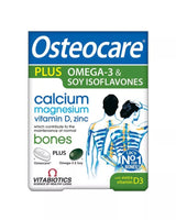 Vitabiotics Osteocare Plus Omega-3 and Soy With Calcium, Magnesium & Vitamin D3 For Healthy Bones, Dual Pack of Calcium & micronutrient tablets 56's + Omega-3 capsules 28's