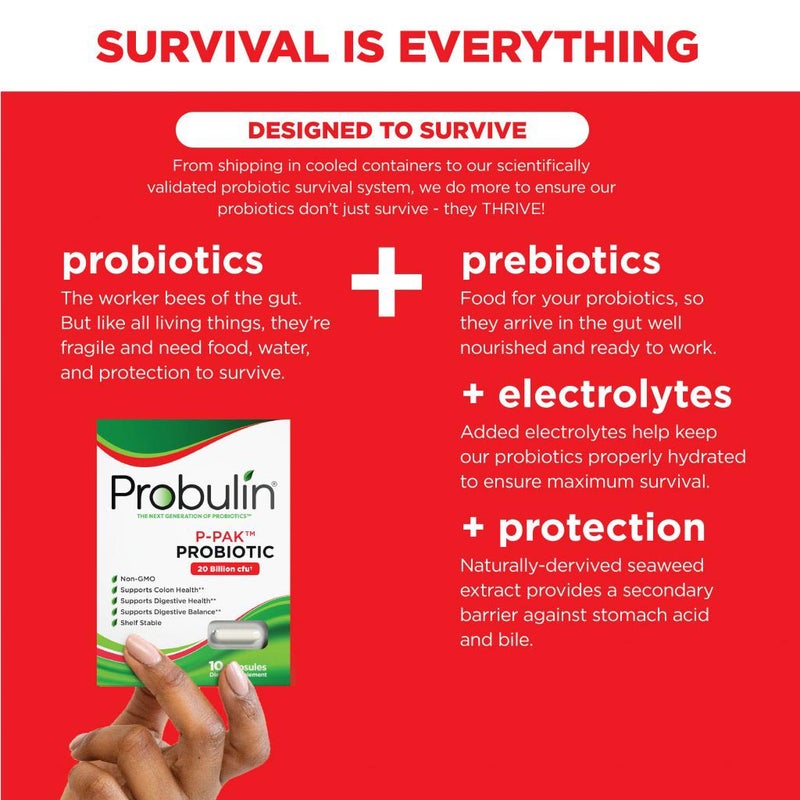 Probulin P-Pack Probiotic Capsules For Colon & Digestive Health, Pack of 10's