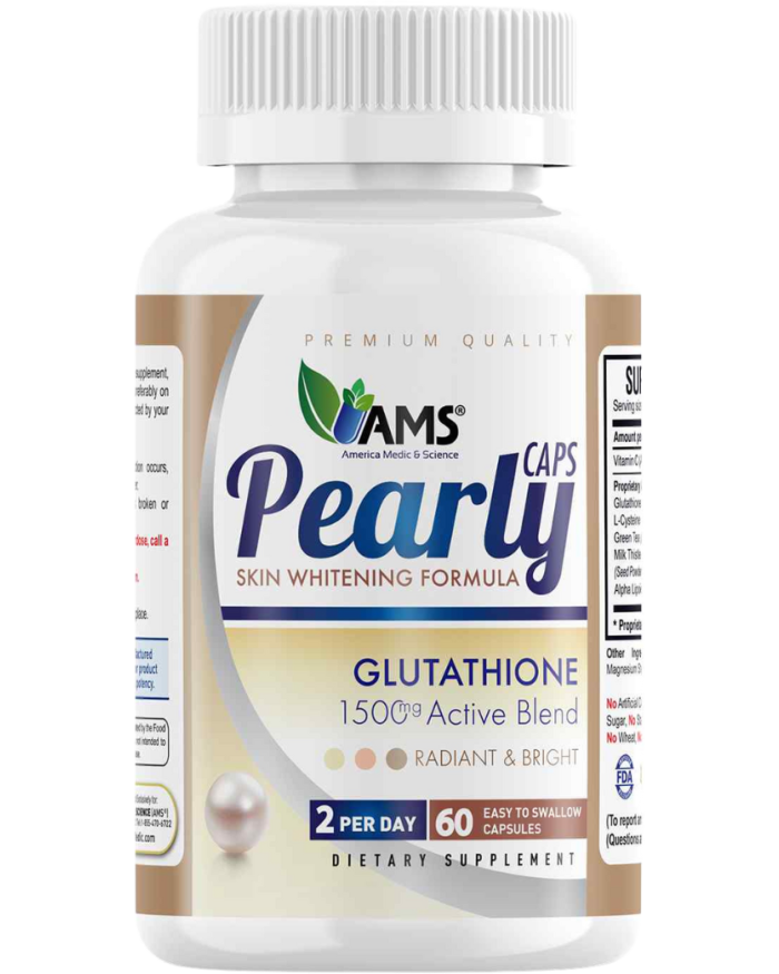 AMS Pearly Skin Whitening Glutathione Supplement 60 Capsules