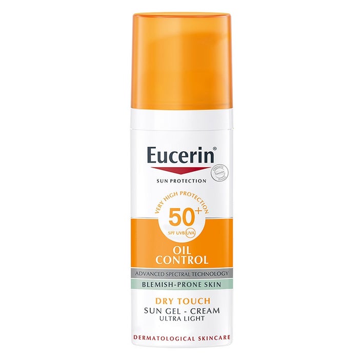 Eucerin Sun Oil Control SPF 50+ Sunscreen Gel Cream With Dry Touch & Anti-Shine Effect For Blemish Prone Skin 50ml