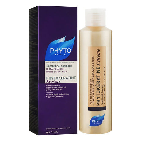 Phyto Phytokeratine Extreme Exceptional Shampoo For Damaged, Brittle & Dry Hair 200ml