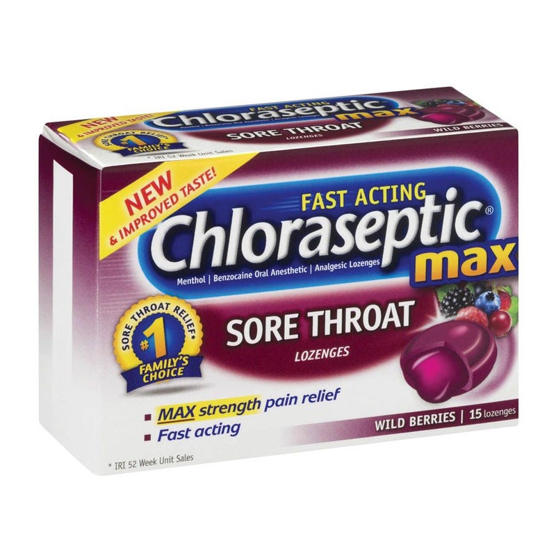 Chloraseptic Max Sore Throat Wild Berries Lozenges 15's