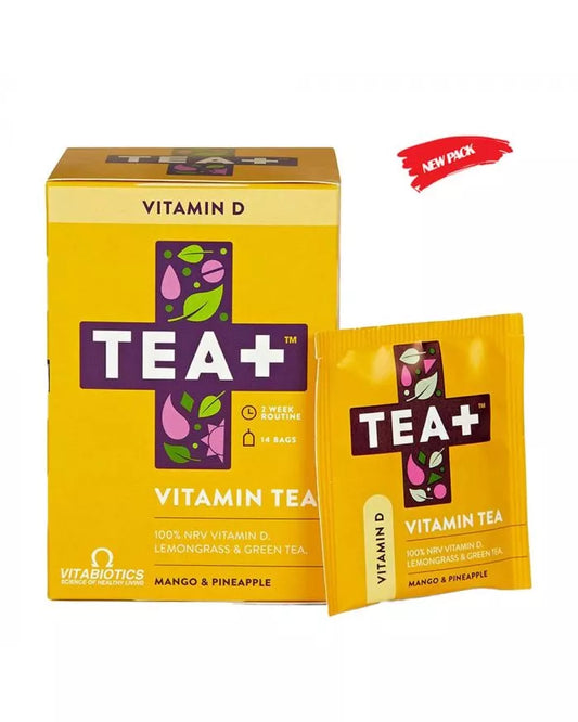 شاي فيتابيوتيكس + فيتامين د، شاي فيتامين، عبوة من 14 قطعة