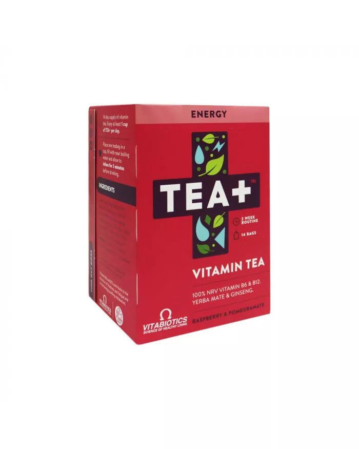 Vitabiotics Tea+ Energy Vitamin Tea Bags For Energy Support, Pack of 14's