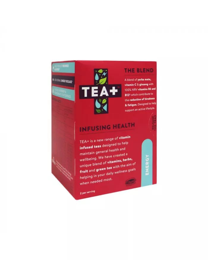 Vitabiotics Tea+ Energy Vitamin Tea Bags For Energy Support, Pack of 14's