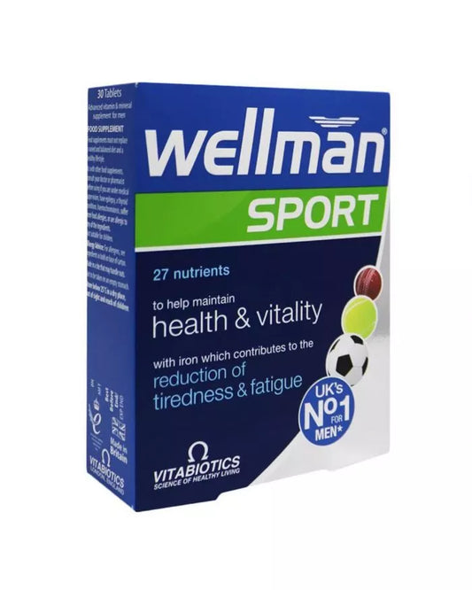 Vitabiotics Wellman Sport Tablets For Men's Health & Vitality, Pack of 30's