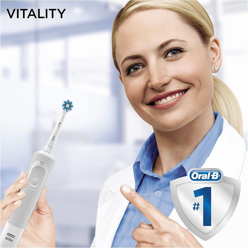 Braun Oral B Vitality100 Cross Action Toothbrush White D100.413.1