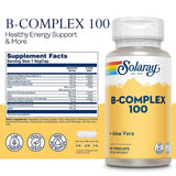 Solaray B Complex 100 Supplement Capsules With Aloe Vera, Pack of 50's