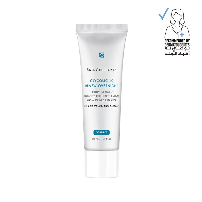 Skinceuticals Glycolic 10 Renew Overnight Face Serum With 10% Glycolic Acid 50ml