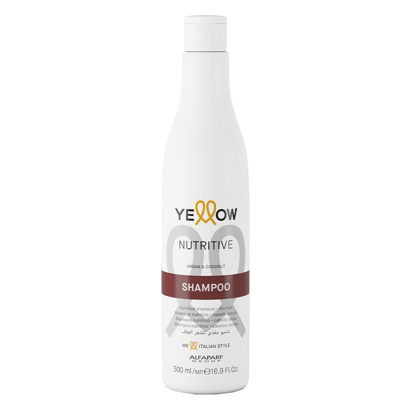 Alfaparf Yellow Nutritive Nourishing Shampoo With Argan Oil & Coconut Oil For Dry Hair 500ml