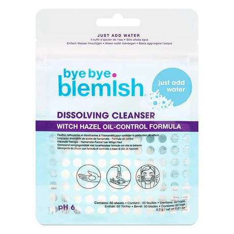 Bye Bye Blemish Dissolving Cleanser Sheets 50's Bye Bye Blemish