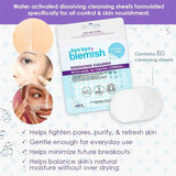 Bye Bye Blemish Dissolving Cleanser Sheets 50's Bye Bye Blemish