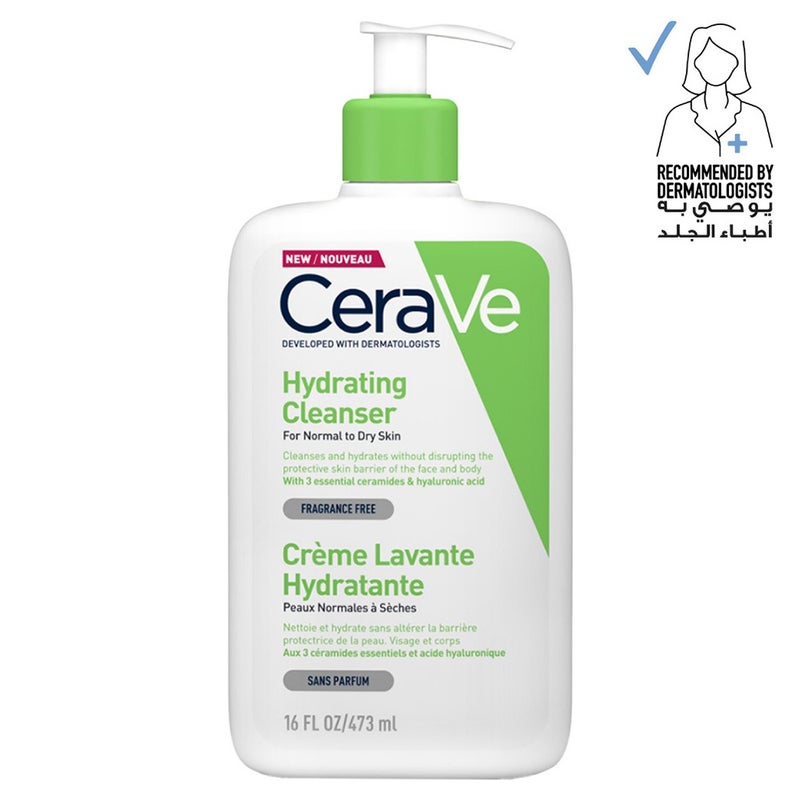 CeraVe Hydrating Fragrance Free Cleanser For Normal To Dry Skin 473ml