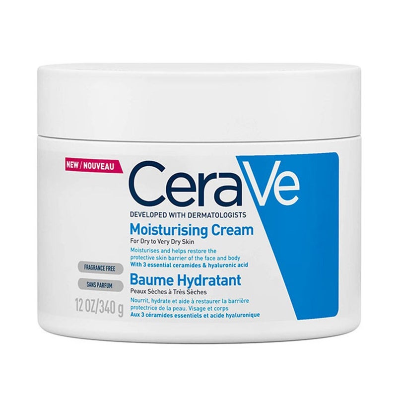 CeraVe Fragrance Free Moisturising Cream For Dry To Very Dry Skin 340g