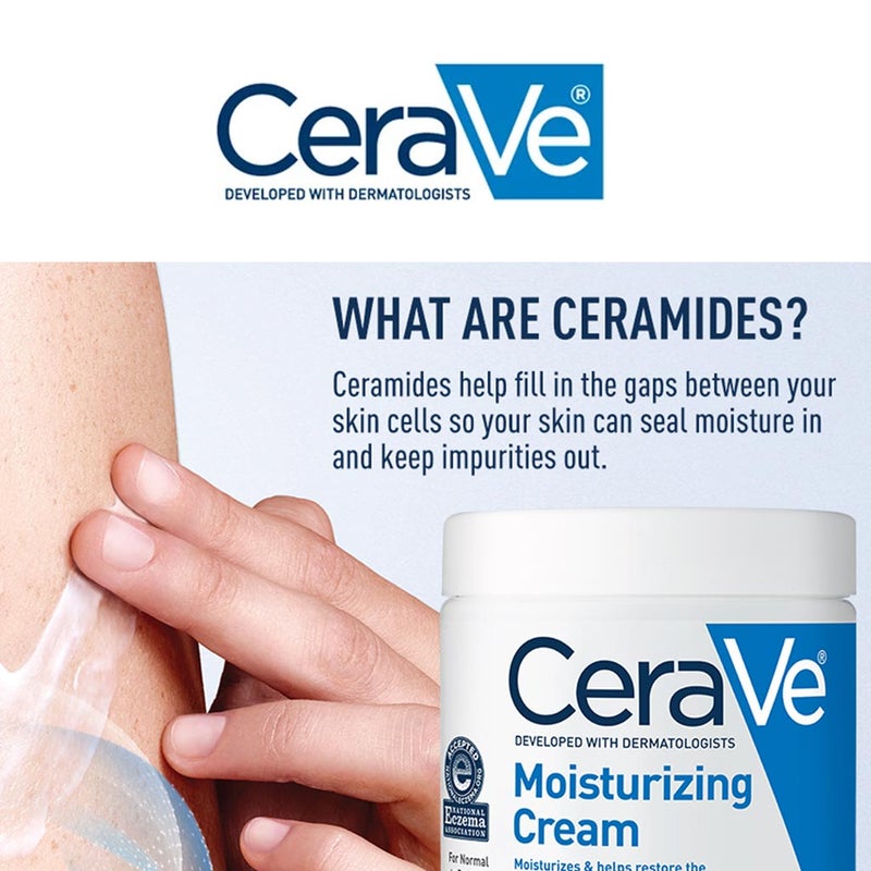 CeraVe Fragrance Free Moisturising Cream For Dry To Very Dry Skin 340g