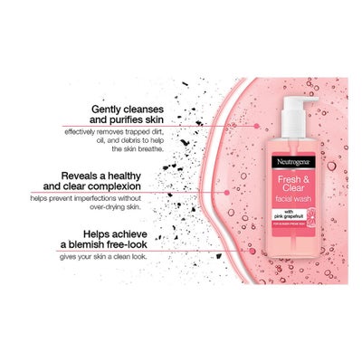 Neutrogena Fresh And Clear Facial Wash With Pink Grapefruit 200ml