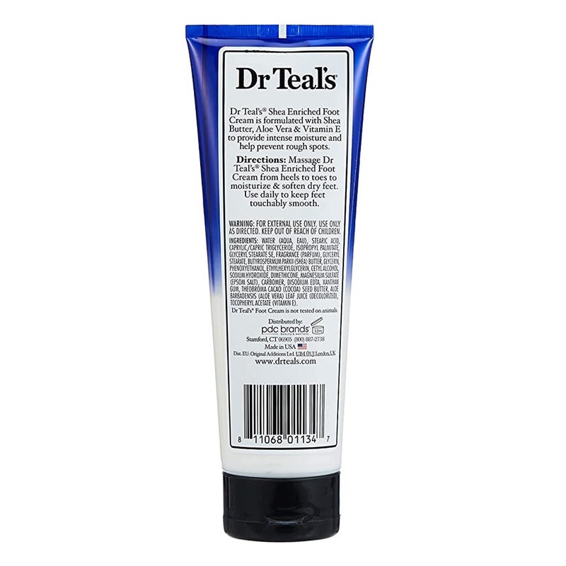 Dr Teal's Moisturize & Soften Foot Cream with Epsom Salt, Shea Butter And Aloe Vera 227 g