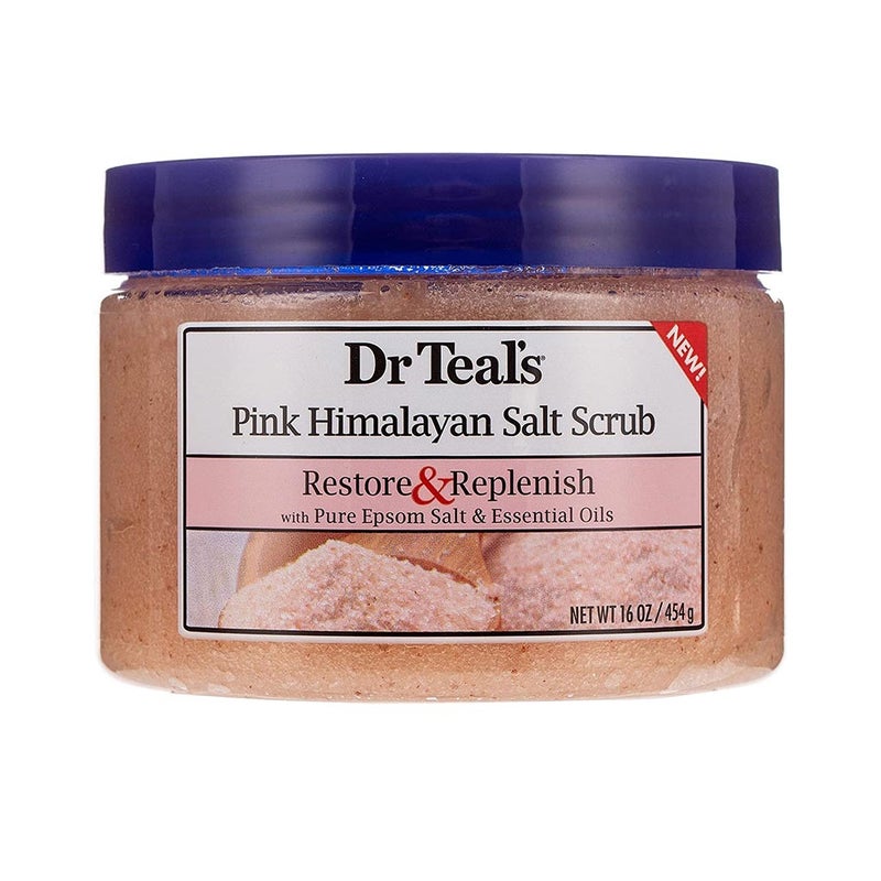 Dr Teal's Restore & Replenish Pink Himalayan Epsom Salt Body Scrub 454 g