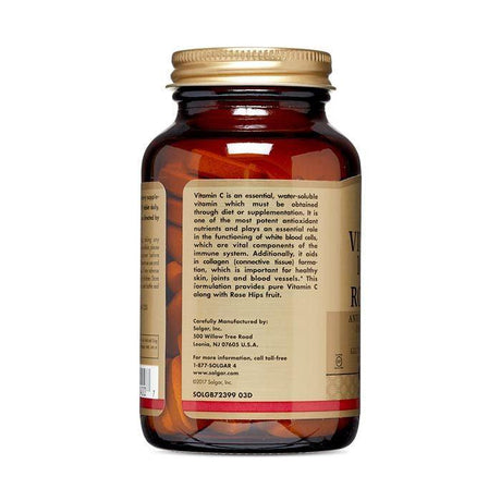 Solgar Vitamin C 1000mg With Rose Hips Tablets 100's