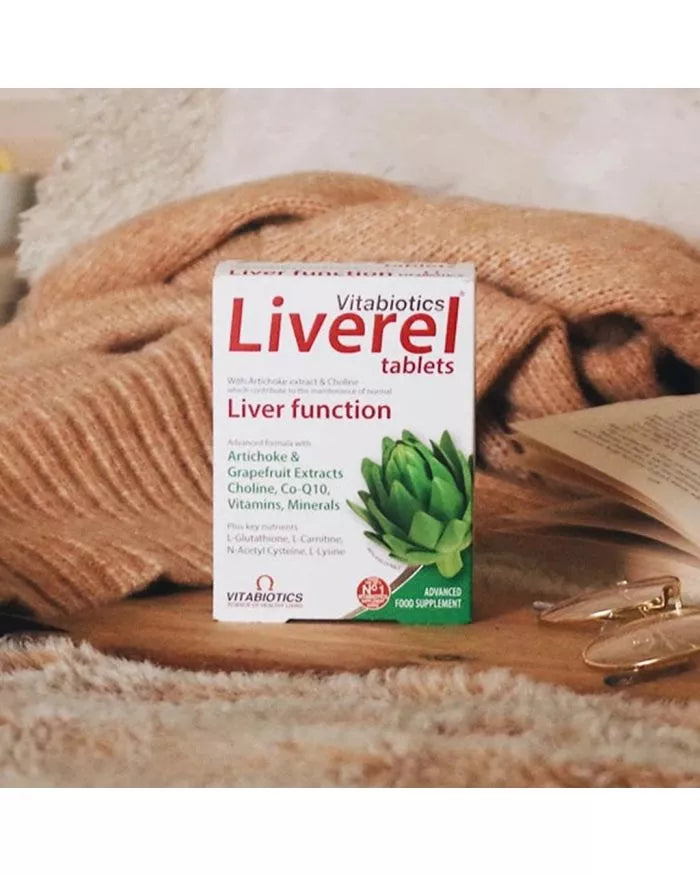 Vitabiotics Liverel Tablets With Vitamins, Minerals & Choline For Healthy Liver Function, Pack of 60's