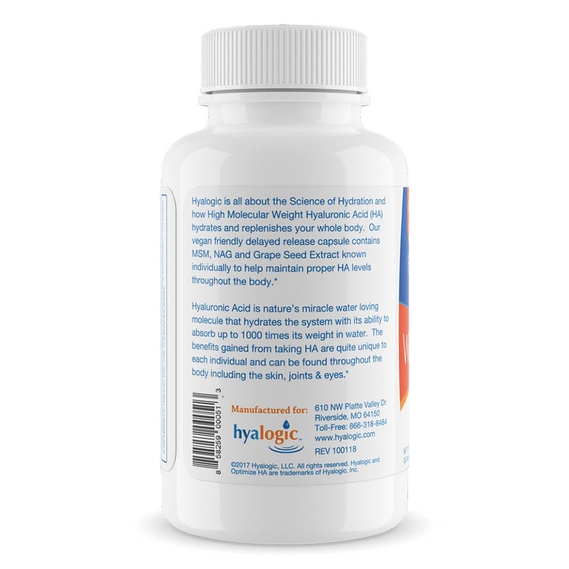 Hyalogic Optimize Hyaluronic Acid 120mg Capsules For Whole Body 30's