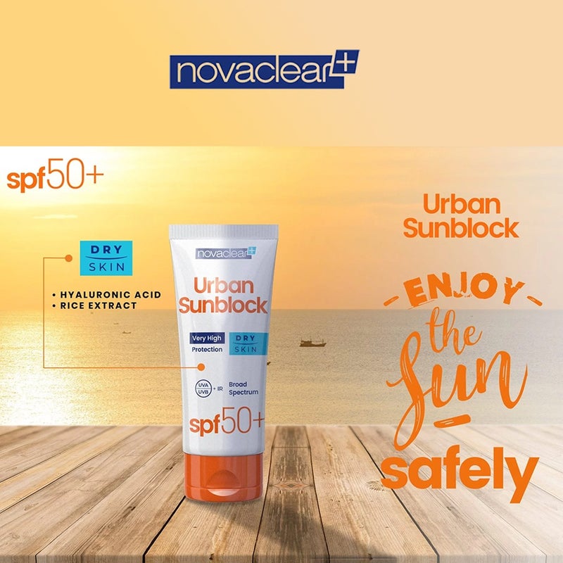 Novaclear Urban Sunblock SPF 50+ Cream For Dry Skin 40ml