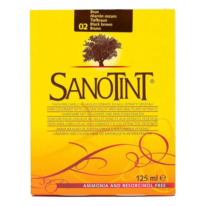 Sanotint Classic Ammonia Free Hair Color 02 Black Brown 125ml Sanotint
