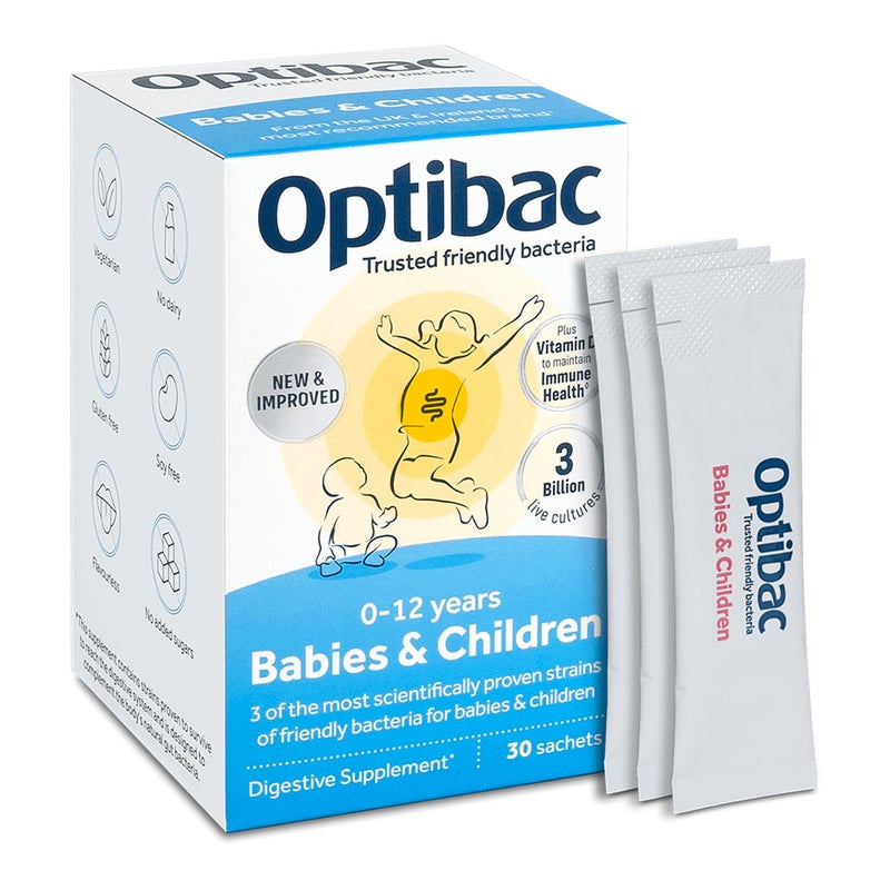 Optibac Probiotic Sachets For Babies & Children, 0-12 Years - Pack of 30's