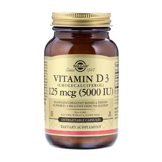 Solgar Vitamin D3 5000iu Vegetable capsules 120's