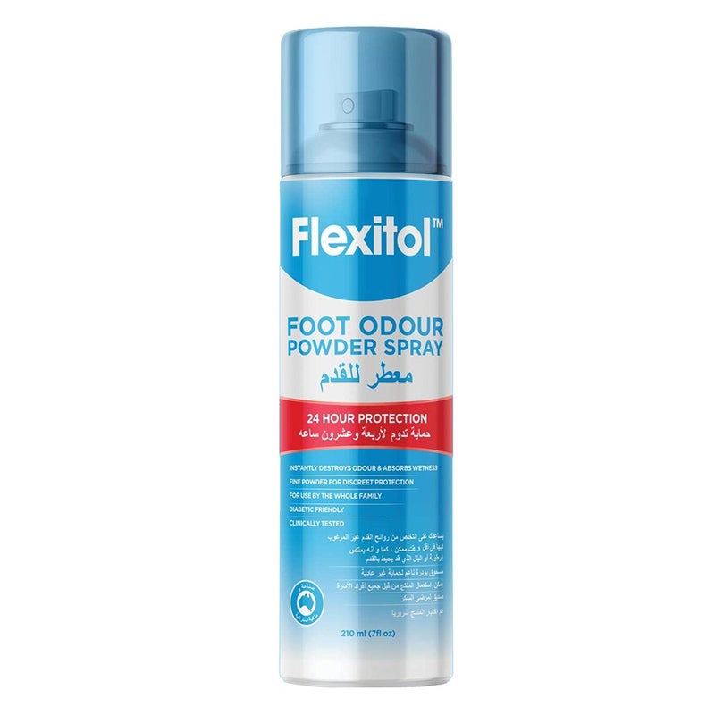 Flexitol Foot Odour Control Powder Spray 210ml