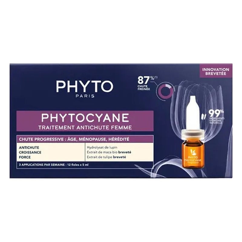 Phyto Phytocyane Densifying Hair Serum For Progressive Hair Loss Treatment In Women 5ml x 12 Vials