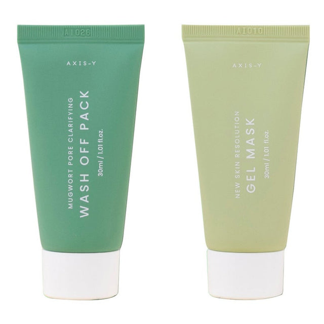 Axis-Y Mask Now Glow Later Wash Off Mask Duo Set - Gel Mask + Wash Off Pack 2*30ml Axis-Y