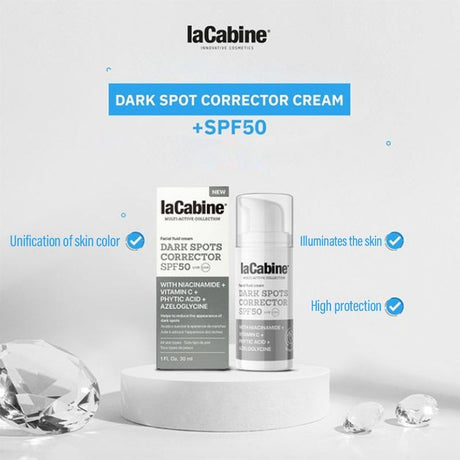 Lacabine Dark Spot Corrector Fluid Facial Cream With SPF 50, Niacinamide And Vitamin C For All Skin Types 30ml