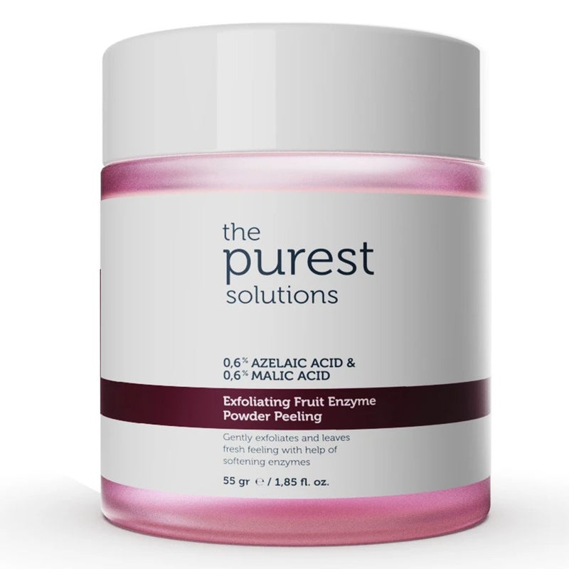 The Purest Solutions 0.6% Azelaic Acid & 0.6% Malic Acid Exfoliating & Peeling Fruit Enzyme Powder 55g