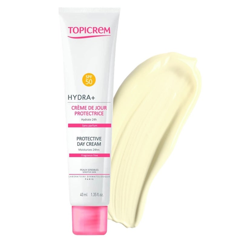 Topicrem Hydra + Protective Day Cream With SPF 50+ For Sensitive Skin, Fragrance Free 40ml