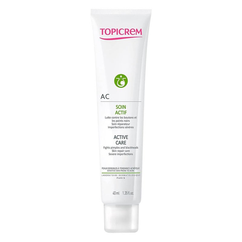 Topicrem AC Soin Actif Active Care Cream For Sensitive Skin Prone To Acne 40ml