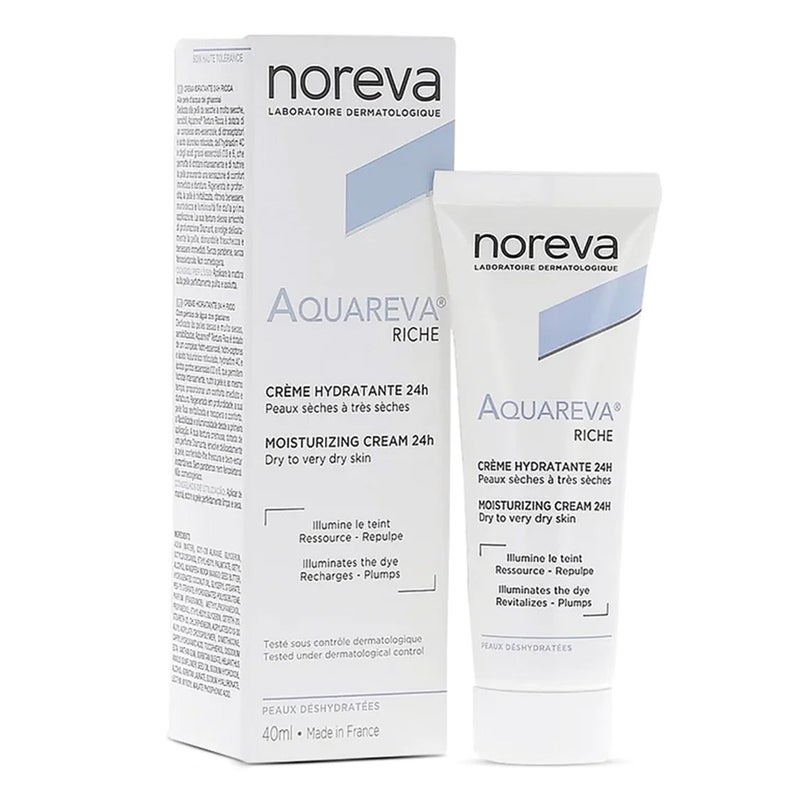 Noreva Aquareva Rich 24-hour Moisturizing Face Cream For Dry And Dehydrated Skin 40ml