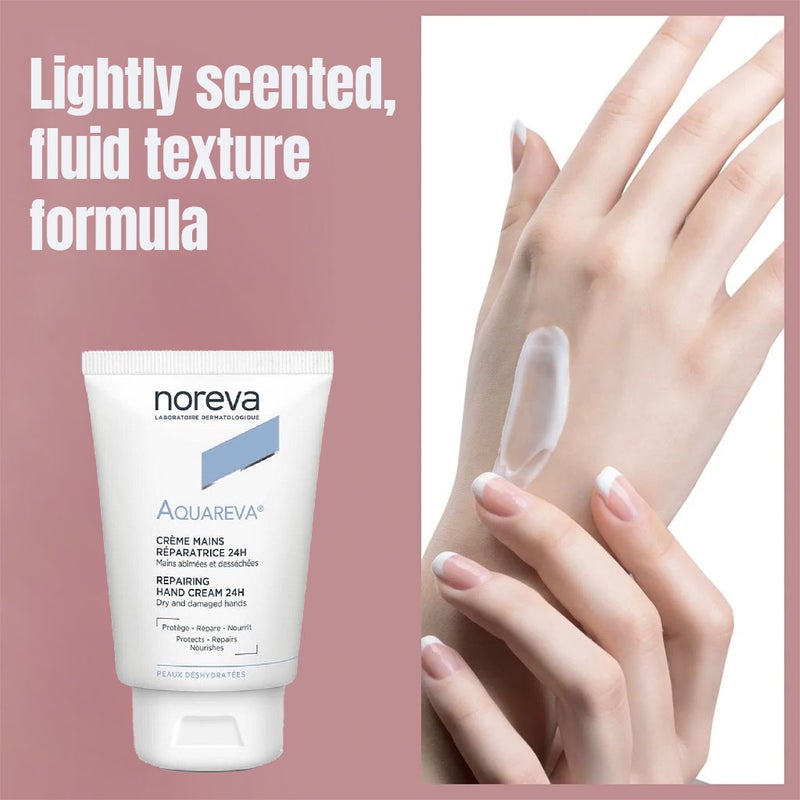 Noreva Aquareva 24-hour Repairing Hand Cream For Dry And Damaged Hands 50ml