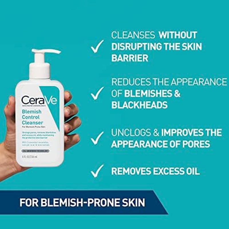 CeraVe Blemish Control Facial Cleanser For Blemish Prone Skin 236ml