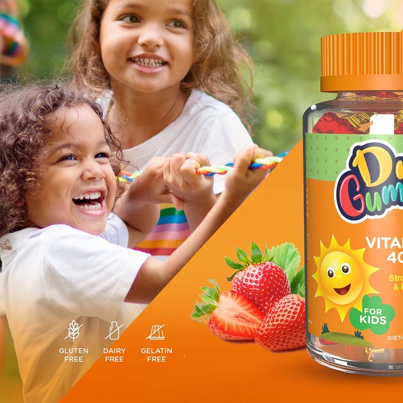 Dr. Gummies Kids Vitamin D3 Gummies 400IU For Strong Bones & Immunity, Pack of 60’s