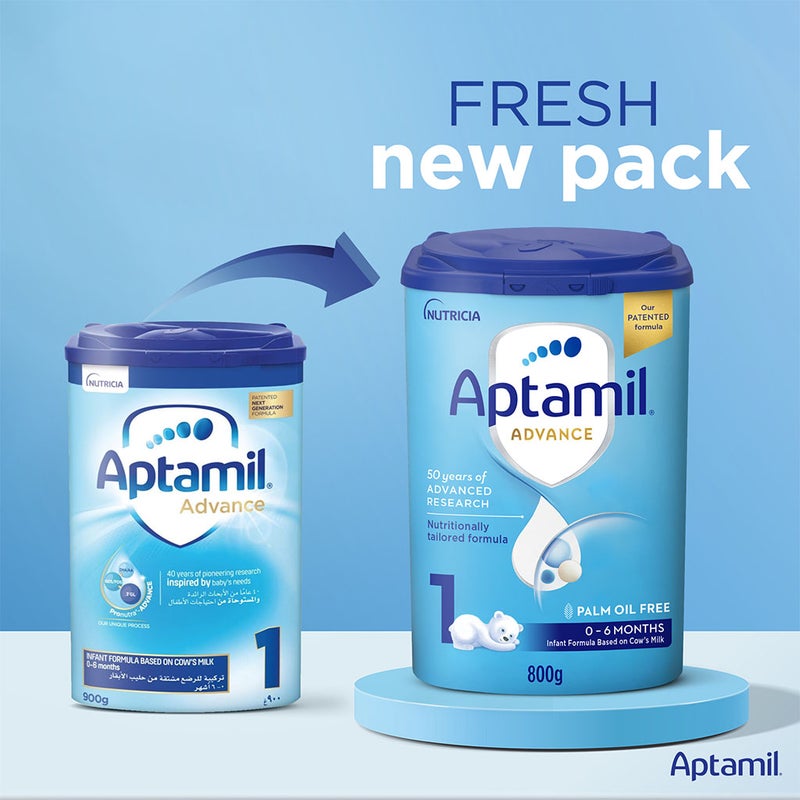 Aptamil Advance Stage 1 Palm Oil Free Baby Milk Formula For 0 To 6 Months 800g
