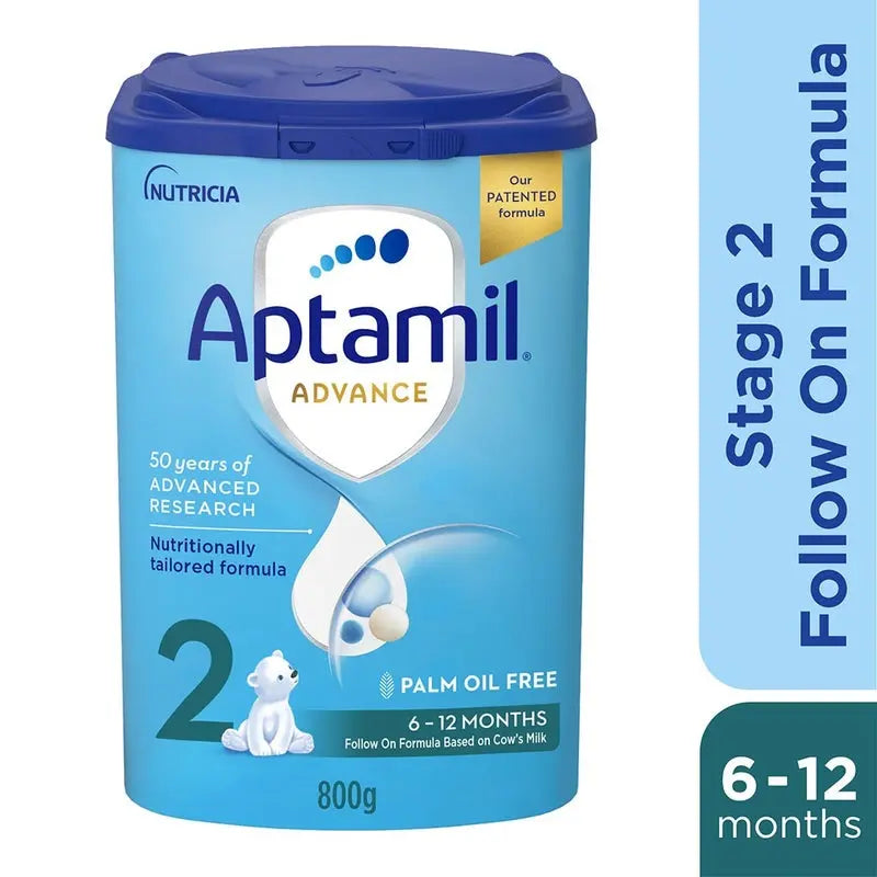 Aptamil Advance Stage 2 Palm Oil Free Infant Milk Formula For 6 To 12 Months 800g Aptamil